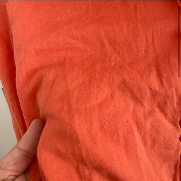 Nili Lotan coral pink button down top size large. - Picture 2 of 8